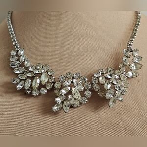 Elegant Sherman Clear Crystals Necklace